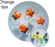 Quick change nozzle tips. Click for more info